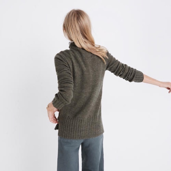 [Madewell] Olive Green Knit Turtleneck Sweater - Picture 4 of 8
